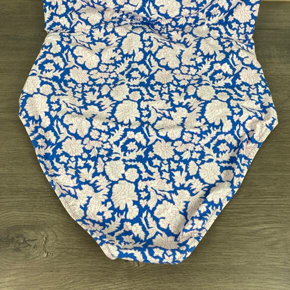 J. Crew x SZ Blockprints Ruched One Shoulder Swimsuit in Nila Print Sz.16 NWT - Picture 13 of 15